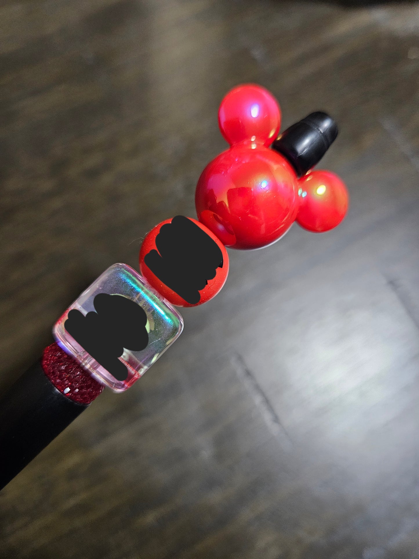 Exclusive Acrylic Mickey w/ CC or LV Cube Beaded Pens