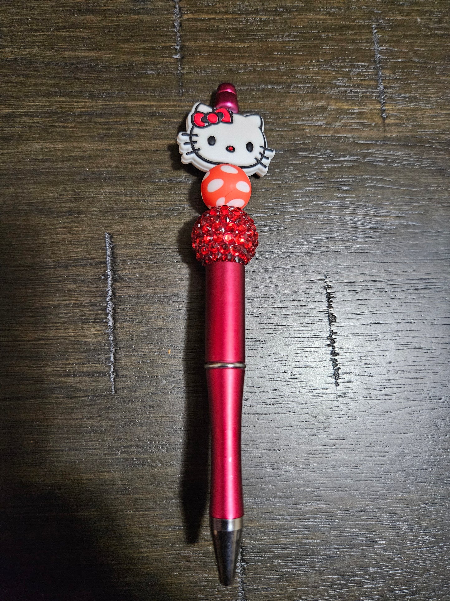 White Kitty Beaded Pens