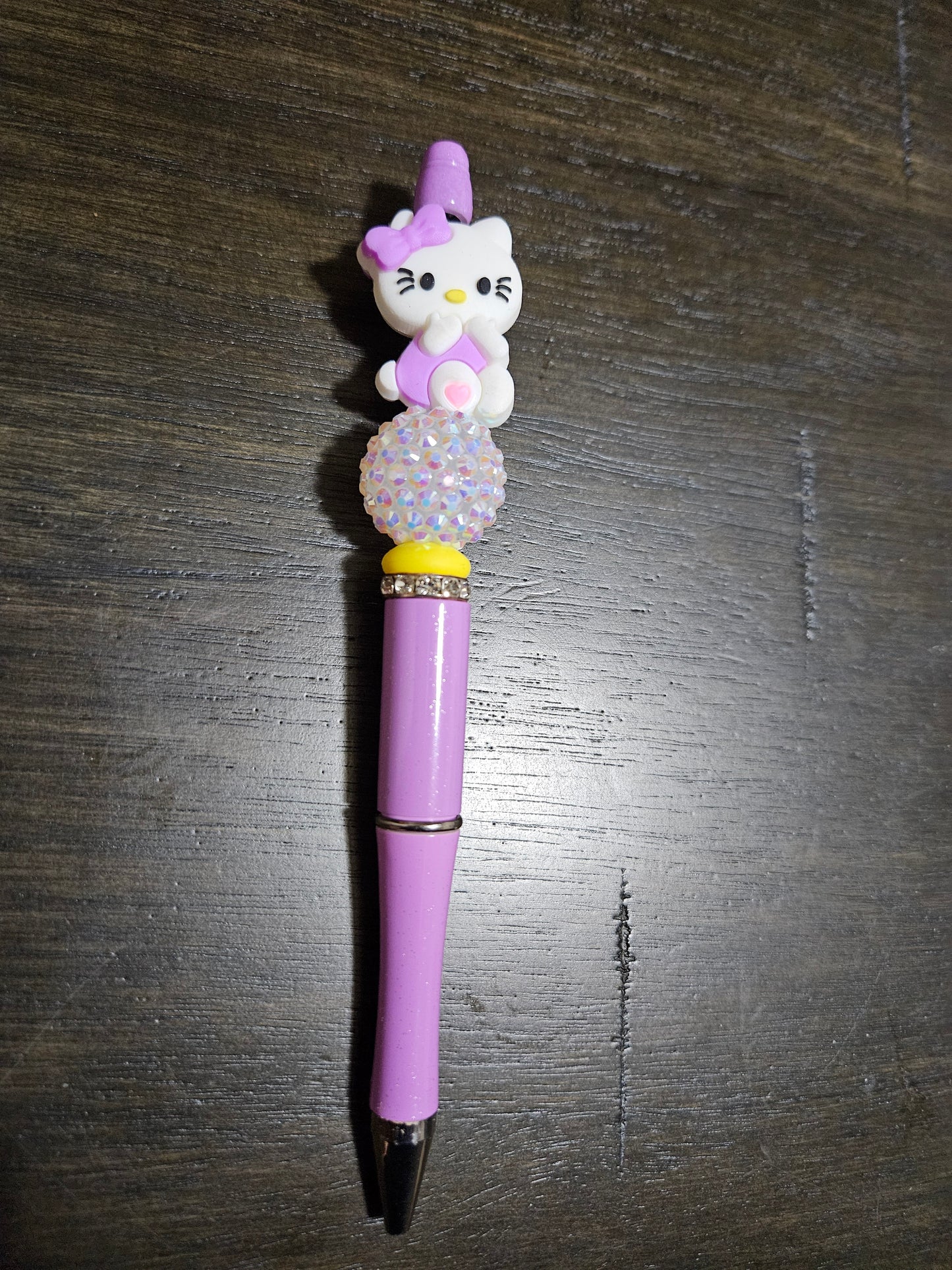 White Kitty Beaded Pens