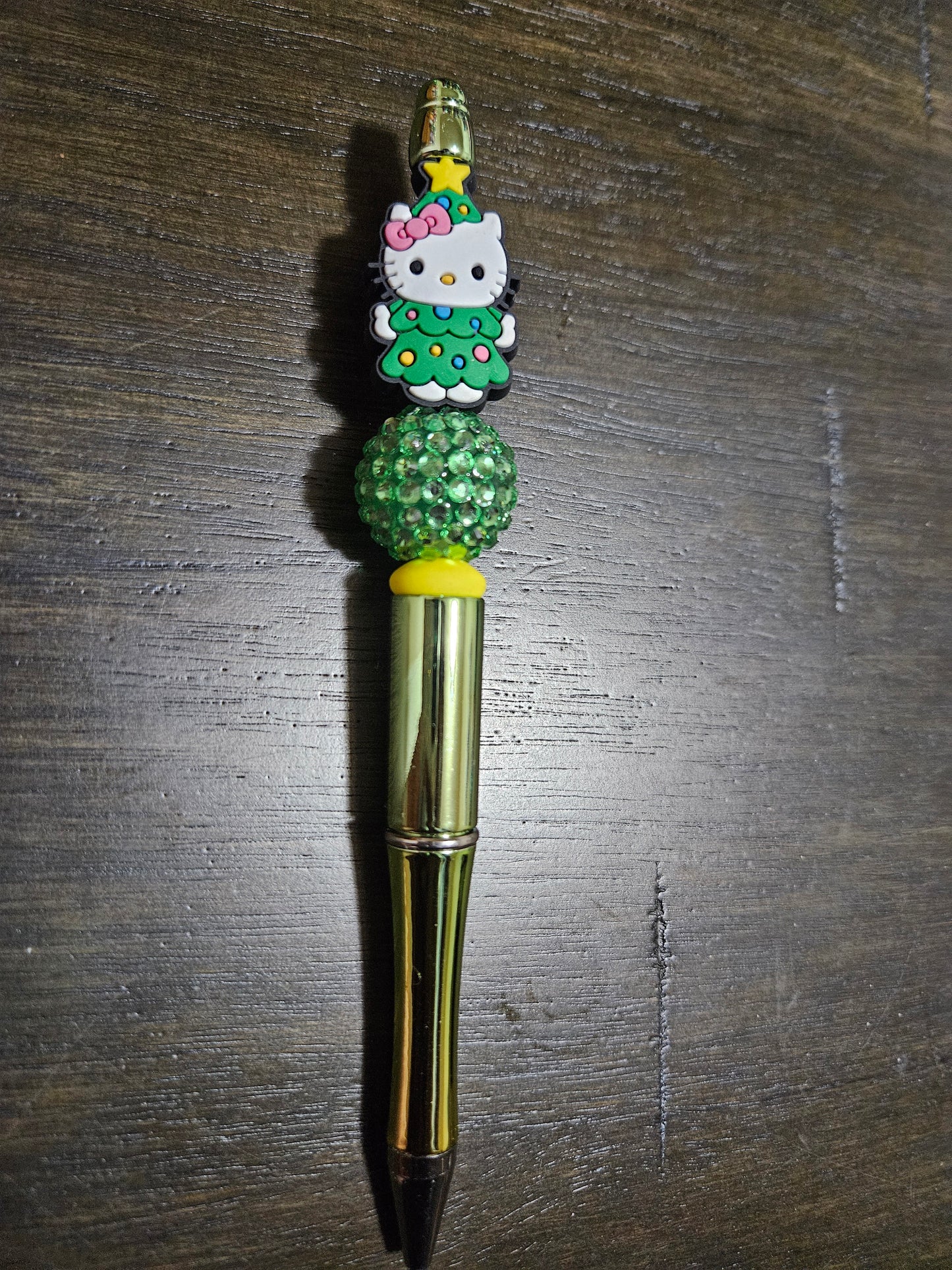 White Kitty Beaded Pens