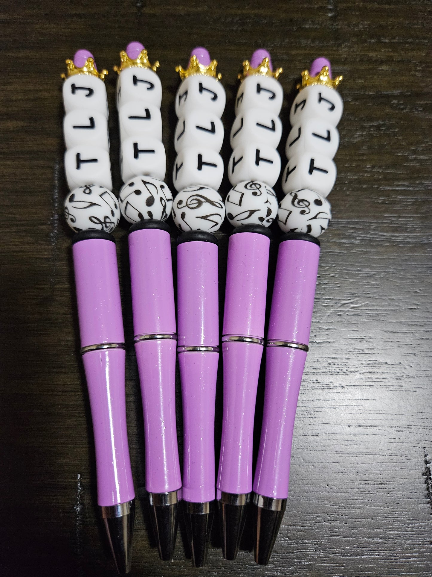 Custom Beaded Letter Pens